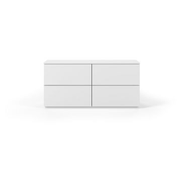 Comodă albă cu sertare TemaHome Join, 120x54 cm