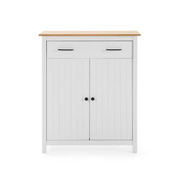Comodă albă înaltă din lemn de pin 90x110 cm Miranda – Marckeric