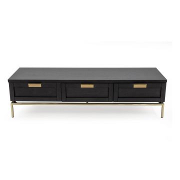 Comodă Woodman Pimlico Lowboard, negru