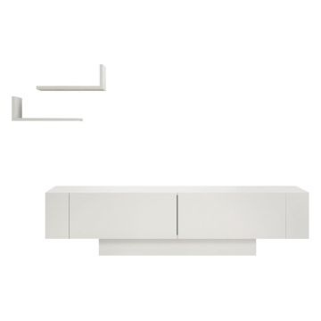 Set TV alb 150x42 cm Matera – Zena Home