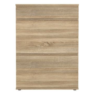 Comodă în culoare naturală înaltă cu aspect de lemn de stejar 77x107 cm Nova – Tvilum
