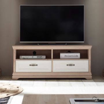 Comoda Tv cu 2 sertare Avenue, Stejar si Anderson Pine, 135 cm