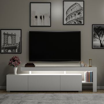 Comoda TV Beliz, Inarch, 192x37x53 cm, alb