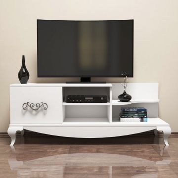 Comoda TV Sultan, Hommy Craft, 130x45x50.6 cm, alb