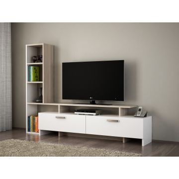 Comoda TV, Wooden Art, Simal White Cordoba, 168.2x120x29.5 cm