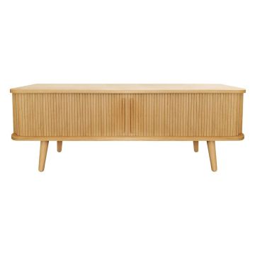Masă TV în culoare naturală cu aspect de lemn de stejar 138x50 cm Rove – Woodman Masă TV în culoare naturală cu aspect de lemn de stejar 138x50 cm Rove – Woodman