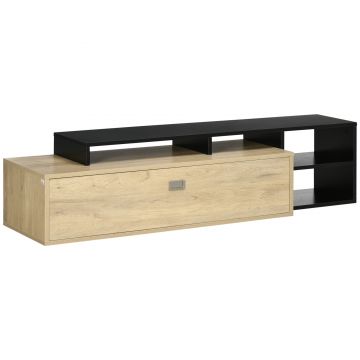 HOMCOM Comodă TV Elegantă cu Rafturi, pentru Televizoare 32
