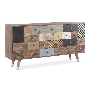 Bufet inferior Dhaval, Bizzotto, 150x40x78 cm, lemn de mango/MDF