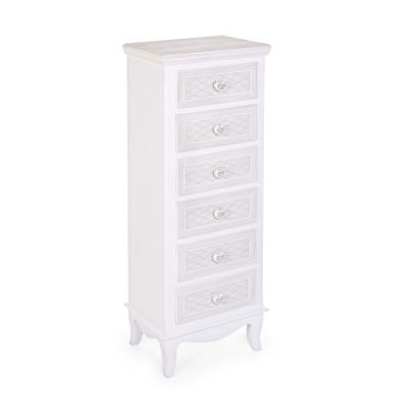 Comoda Charlene, Bizzotto, 40 x 30 x 114 cm, MDF