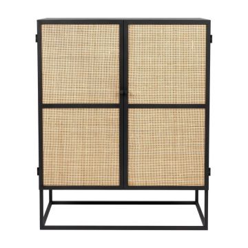 Comodă înaltă din ratan 80x100 cm Guuji - White Label