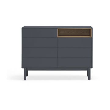 Comodă joasă de culoare gri închis 120x90 cm Corvo - Teulat