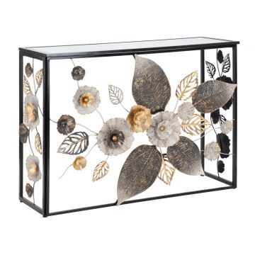 Consola Glam Dark, Mauro Ferretti, 111.8x41.9x80 cm, fier, multicolor