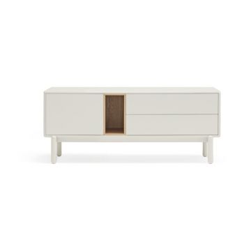 Comodă TV albă 140x56x40 cm Corvo – Teulat