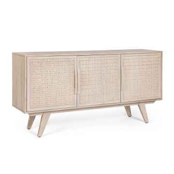 Bufet inferior Sahana, Bizzotto, 155 x 40 x 80 cm, lemn de mango/ratan