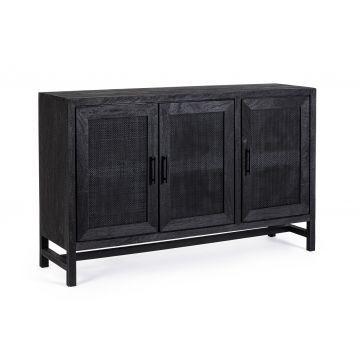 Bufet inferior Weston, Bizzotto, 125 x 35 x 80 cm, lemn de mango/ratan