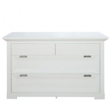 Comoda Cu 4 Sertare Verona Bianco Alb , 125.8 Cm