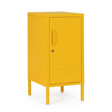 Comoda / noptiera Cambridge, Bizzotto, 2 rafturi reglabile, 40 x 35 x 76 cm, otel, galben