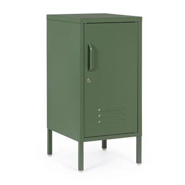 Comoda / noptiera Cambridge, Bizzotto, 2 rafturi reglabile, 40 x 35 x 76 cm, otel, verde