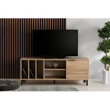 Comoda TV, Kalune Design, Bodegas, 140 x 55 x 40 cm, pal melaminat, stejar