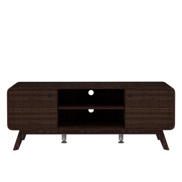 Comodă TV maro cu aspect de lemn de nuc 140x53 cm Caitlin – Støraa