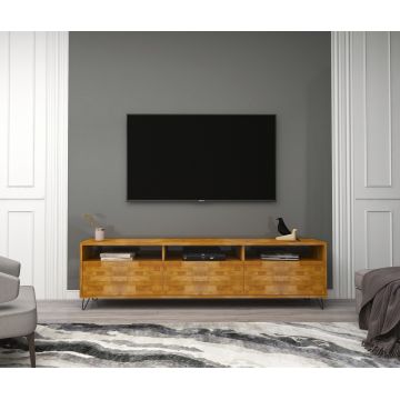 Comoda TV, Woodface, Holmes, 178 x 50 x 30 cm, pal melaminat, stejar