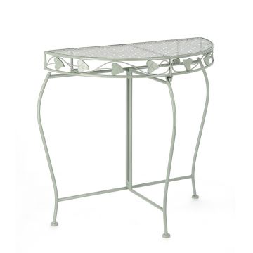 Consola Harriet, Bizzotto, 75 x 36 x 75 cm, otel, verde sage