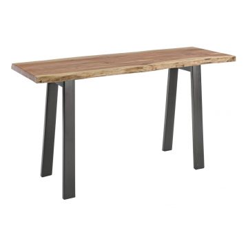 Consola Aron, Bizzotto, 130x45x76 cm, lemn de salcam/otel
