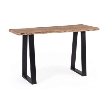 Consola Artur, Bizzotto, 130x45x76 cm, lemn de salcam/otel