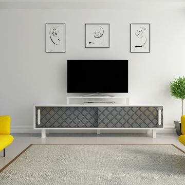 Comoda TV, Avva Home, Robin, 180x48.2x35 cm, Antracit/Alb