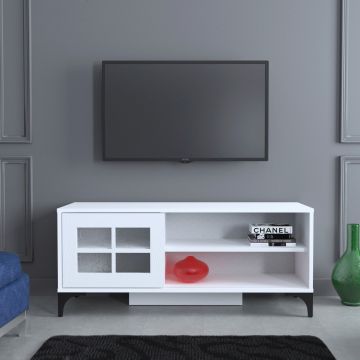 Comoda TV, Comforty, Revival 125Lk, 125x54x42 cm, Alb