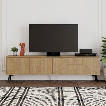 Comoda TV, Decortie, Dune, 180x50x29.6 cm, Stejar