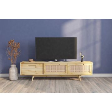 Comoda TV, Dekzy, DZ073, 180x45x30 cm, Natural