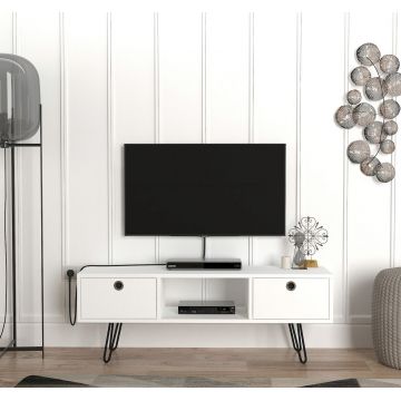 Comoda TV, Furny Home, Moda, 120x43.1x29.5 cm, Alb