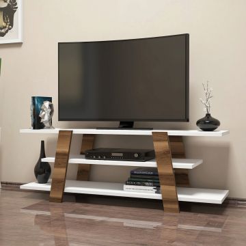 Comoda TV, Hommy Craft, Flower, 120x42x33.6 cm, Nuc/Alb