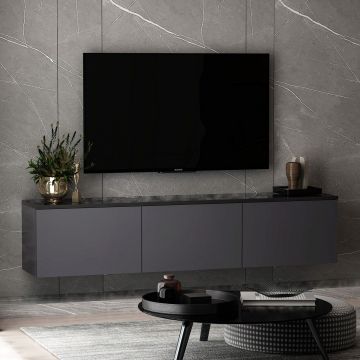 Comoda TV, Inarch, Neon, 160x35x32 cm, Antracit