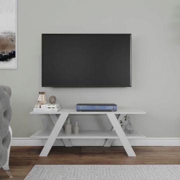 Comoda TV, Kalune Design, April, 120x45x33.1 cm, Alb