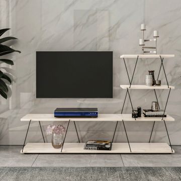 Comoda TV, Kalune Design, Ilgaz, 150x93x30 cm, Alb