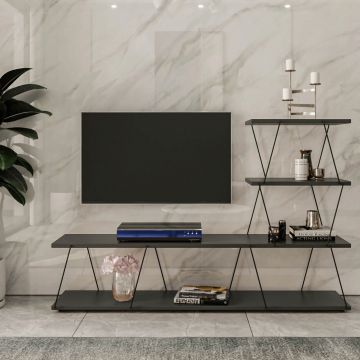 Comoda TV, Kalune Design, Ilgaz, 150x93x30 cm, Antracit