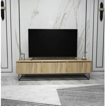 Comoda TV, Kalune Design, Kordon 180, 180x50x40 cm, Pâslă / Negru