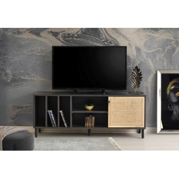 Comoda TV, Kalune Design, Morella, 140x55x40 cm, Maro inchis