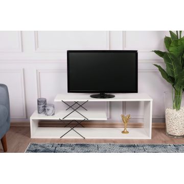 Comoda TV, Kalune Design, Zigzag, 120x40x30 cm, Alb