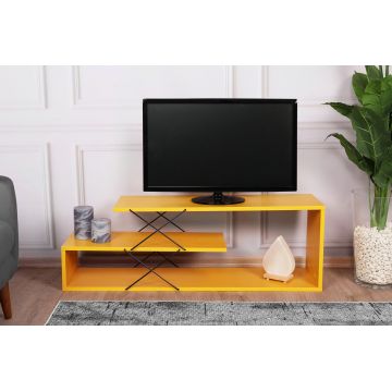 Comoda TV, Kalune Design, Zigzag, 120x40x30 cm, Galben