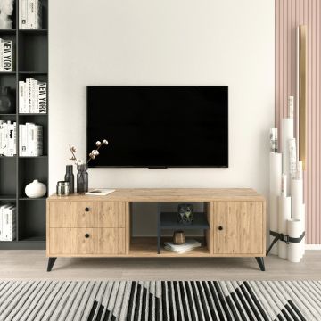 Comoda TV, Lacivert, Onay, 150x55x40 cm, Stejar