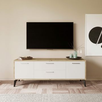 Comoda TV, Lacivert, Sude, 150x55x40 cm, Alb