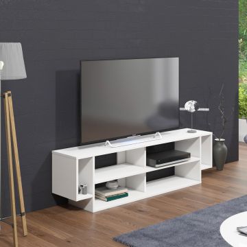 Comoda TV, Minima, Marconi, 150x42x31.5 cm, Alb