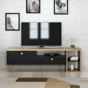 Comoda TV Parion, 150x35x47 cm - Neagra