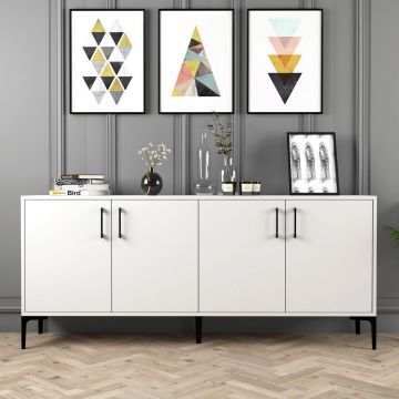 Consola, Hommy Craft, Kiev, 180x78x35 cm, Alb