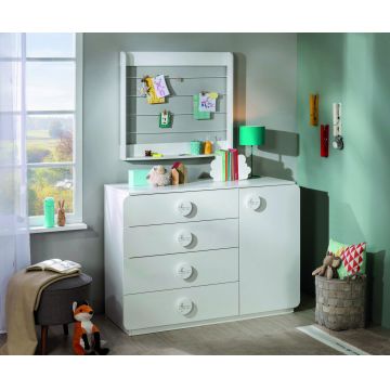 Dulap, Çilek, Baby Cotton Large Dresser, 125x89x56 cm, Multicolor
