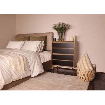 Dulap, Mod Design, YUNA, 70x86x40 cm, Stejar / Negru