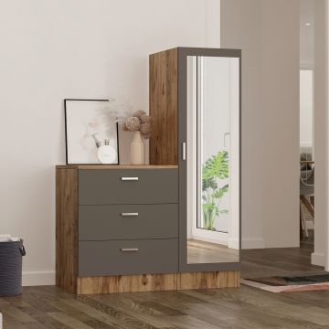 Dulap multifunctional, Locelso, CC6-AA, Pin Atlantic / Antracit